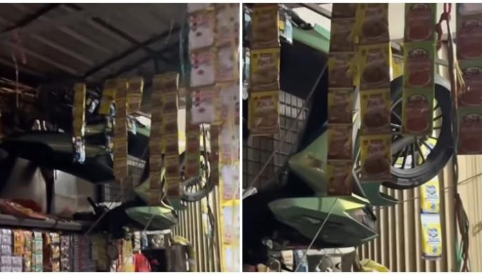 Viral! Motor Terbang di Simpang Damanhuri Samarinda Bikin Geger