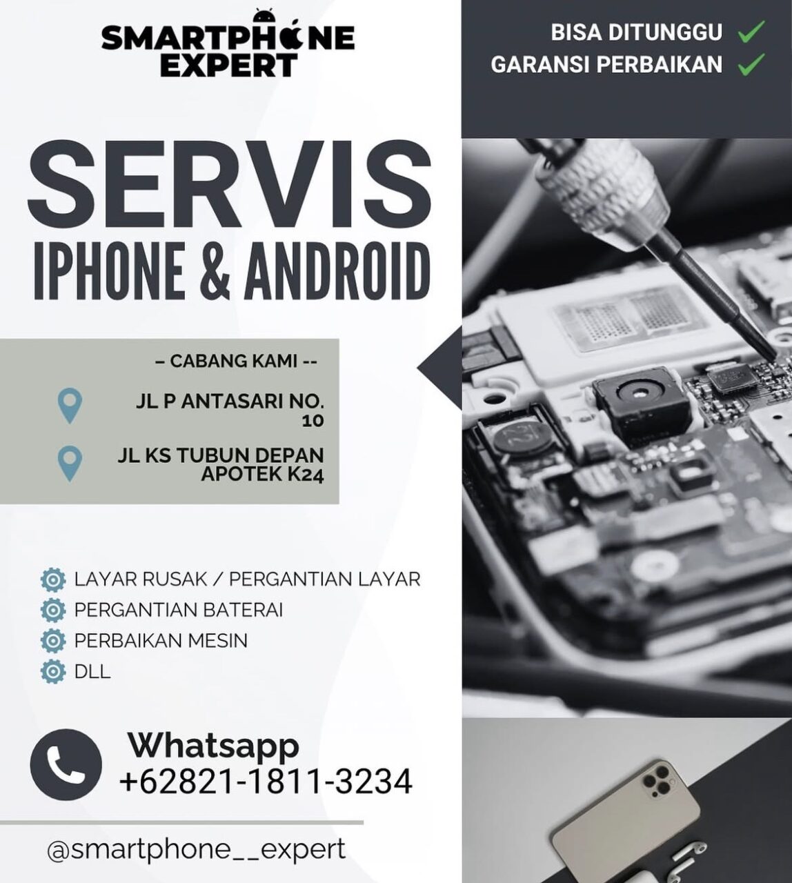 Servis iPhone dan Android Terbaik di Samarinda, Cepat, Bergaransi, dan Bisa Ditunggu Servis iPhone dan Android Terbaik di Samarinda, Cepat, Bergaransi, dan Bisa Ditunggu