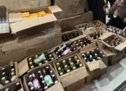 Operasi Miras Ilegal di Bontang: Polisi Sita 176 Botol dari Tiga Toko