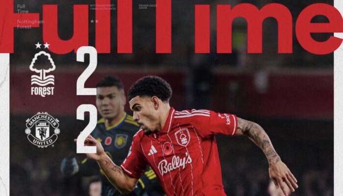 Manchester United Gagal Menang, Nottingham Forest Berhasil Curi Poin di Kandang Sendiri