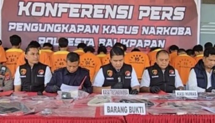 Sabu 878 Gram dan 35 Tersangka Diamankan Polresta Balikpapan