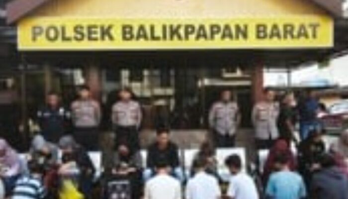 Polsek Balikpapan Barat Gagalkan Tawuran Remaja, Amankan 14 Tersangka