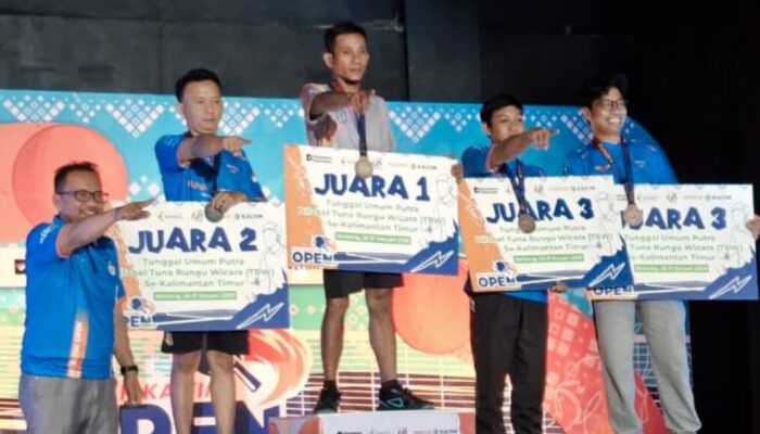 Prestasi Mas Irul ASN Difabel Bontang di Turnamen Tenis Meja Pupuk Kaltim Open