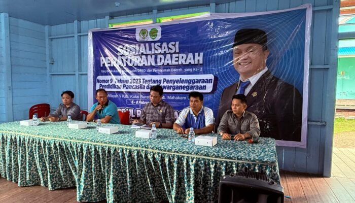 Abdul Rahman Agus Sosialisasikan Perda Pendidikan Pancasila di Linggang Muara Leban