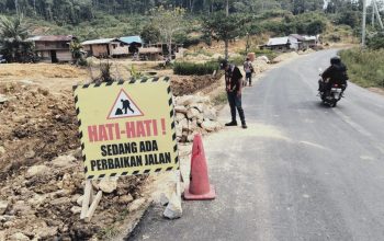 Proyek Galian Saluran Ma.Lembak – Sangkulirang Dimulai, Pengguna Jalan Diimbau Berhati-hati