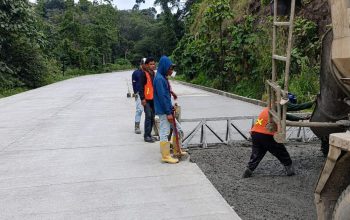Pengecoran Perkerasan Beton Semen Gunung Kudung Dikebut, BBPJN Kaltim Pastikan Pekerjaan Sesuai Target