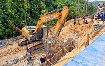 BBPJN Kaltim Kebut Pekerjaan Longsoran Pada Titik STA. 32+350 Ruas Bontang-Sangatta