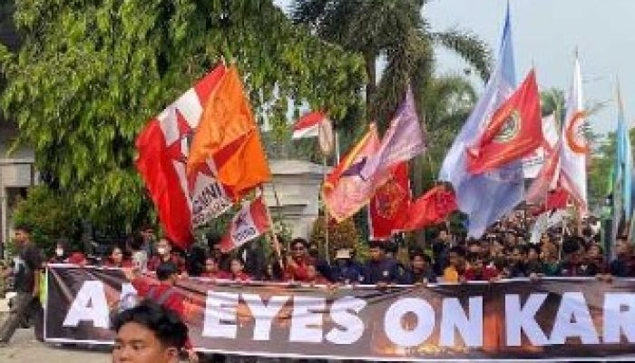 Massa GRM Geruduk Kantor Gubernur Kaltim, Tuntut 7 Poin di Samarinda