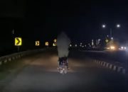 Viral Ojol Bonceng Pocong, Jalan Gelap Mataram Jadi Sorotan